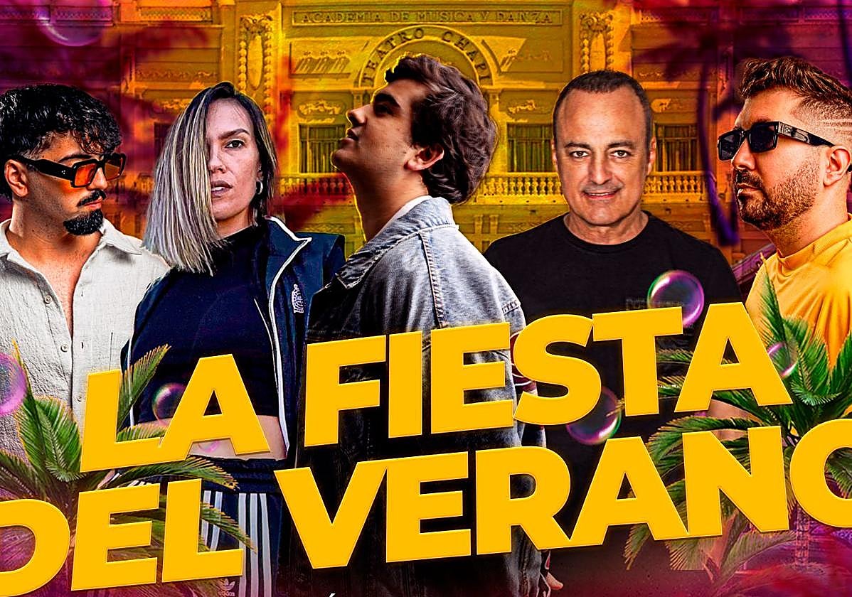 Detalle del cartel anunciador de la fiesta.