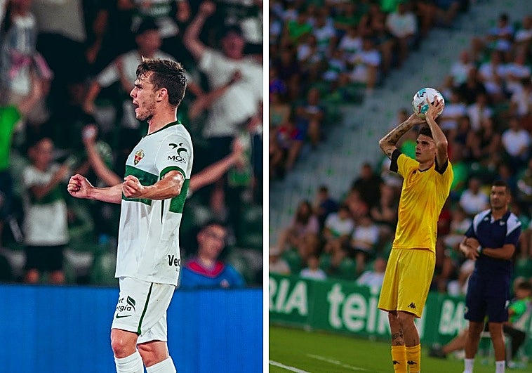 Momentos del partido Elche-Hércules.