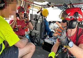 Imagen de archivo de un rescate en helicóptero en Alicante.