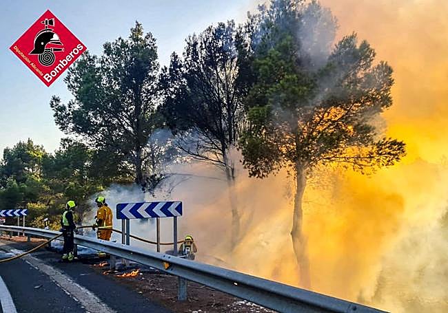 Incendio de la zona.