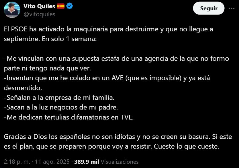 Tuit de Vito Quiles.