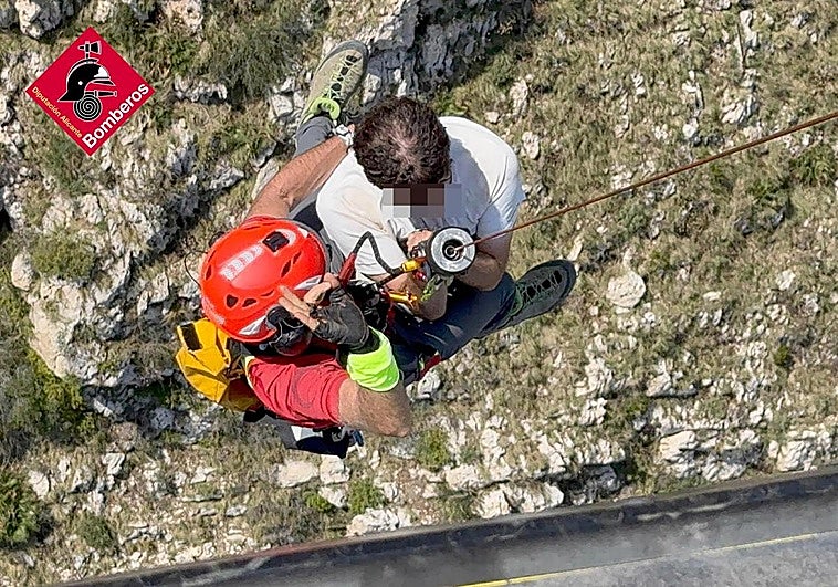 Imagen del rescate en el Montgó.