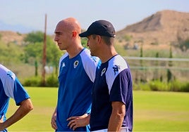 Javi Rentero y Torrecilla, durante un entrenamiento en Fontcalent.