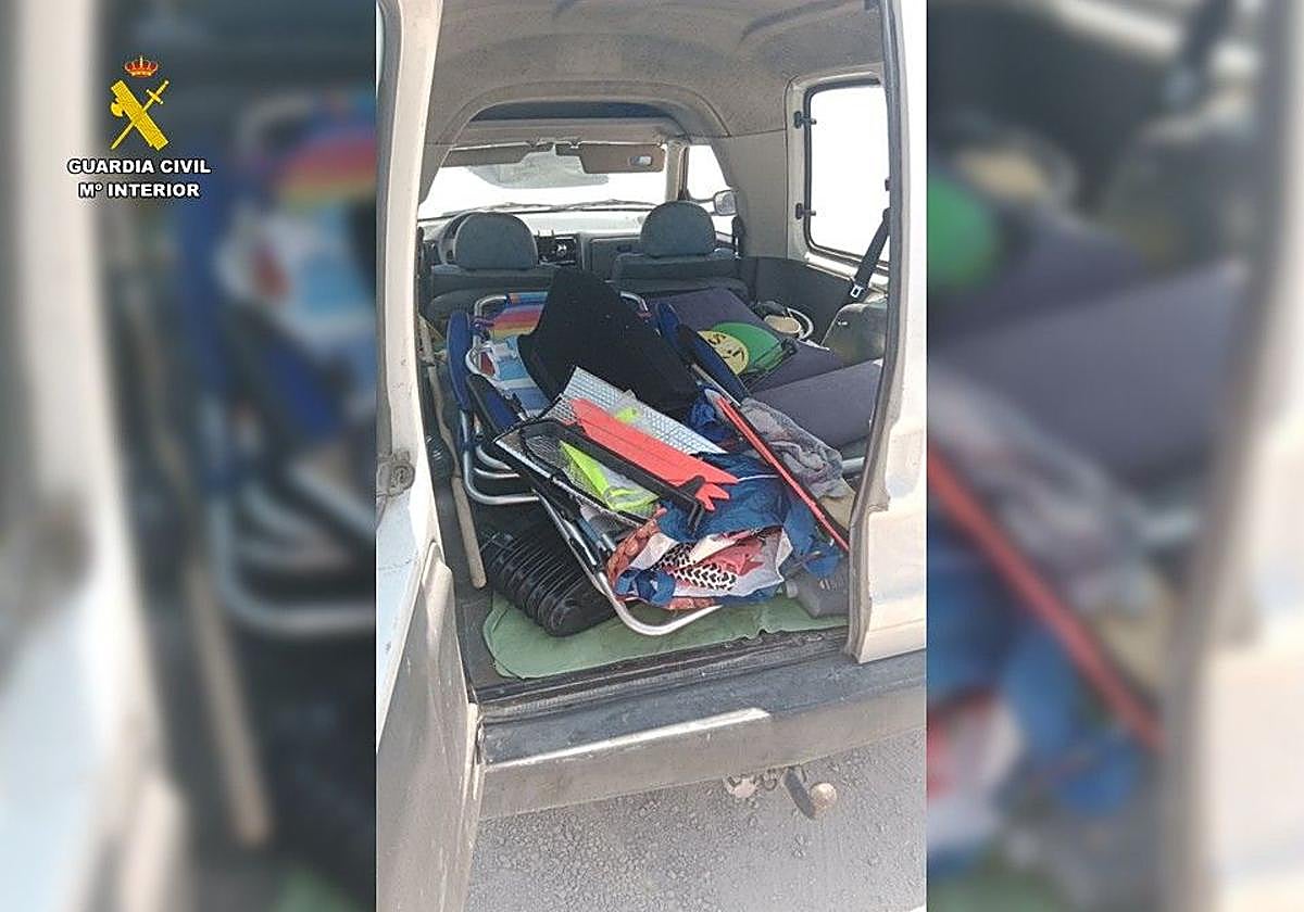 Vehículo utilizado para los robos con el material sustraido