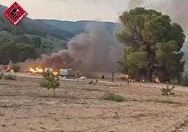 El fuego se ha registrado en el kilómetro 12 de la CV-780.