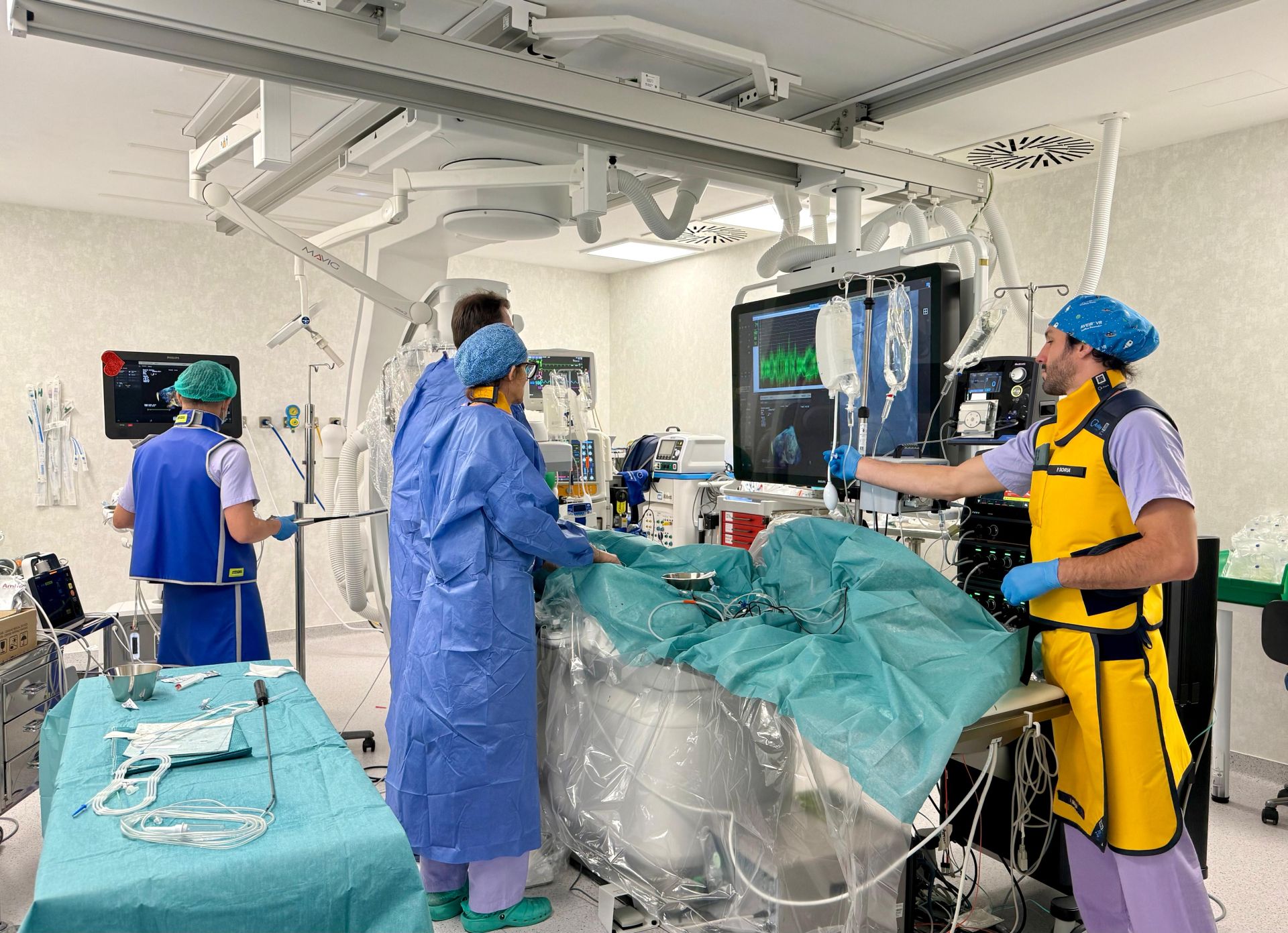 Intervención del equipo en el Hospital Doctor Balmis.