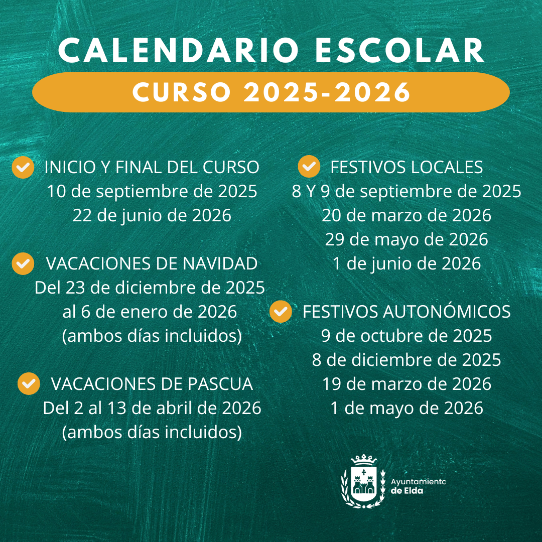 Calendario escolar.