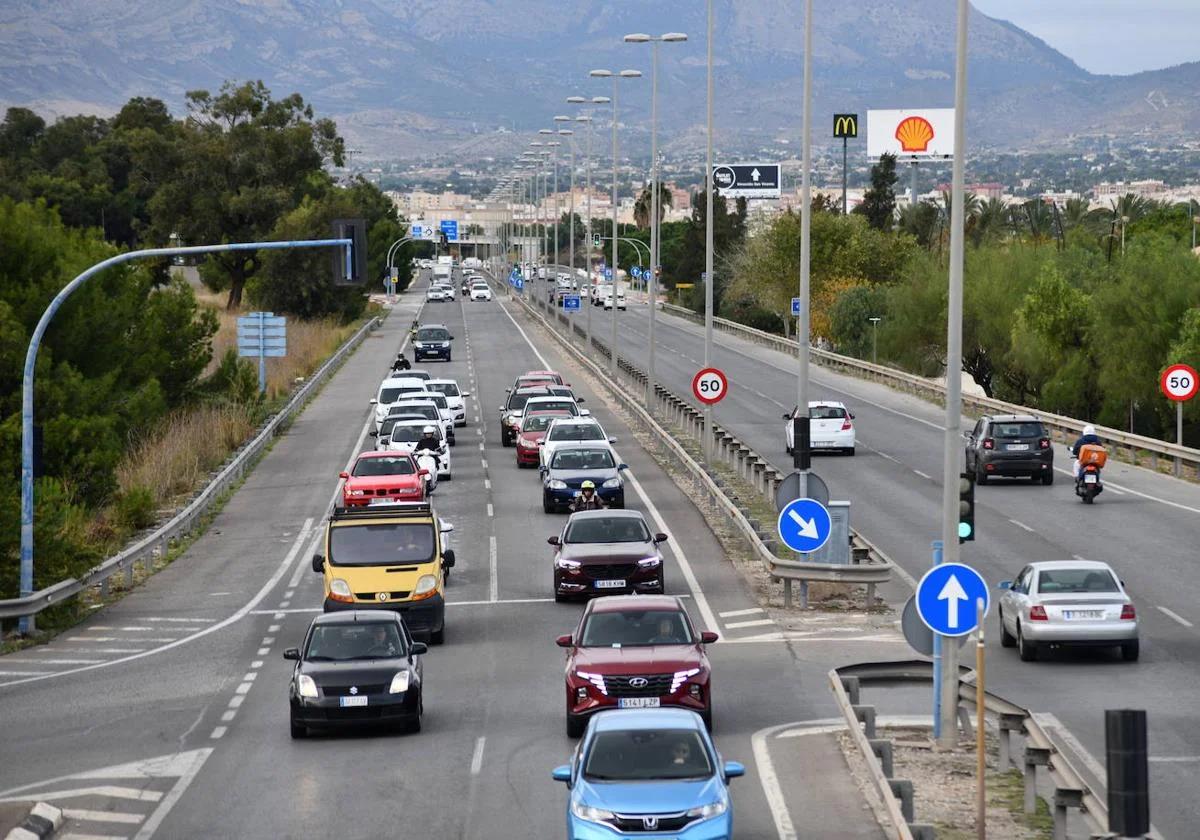 Carretera en Alicante.