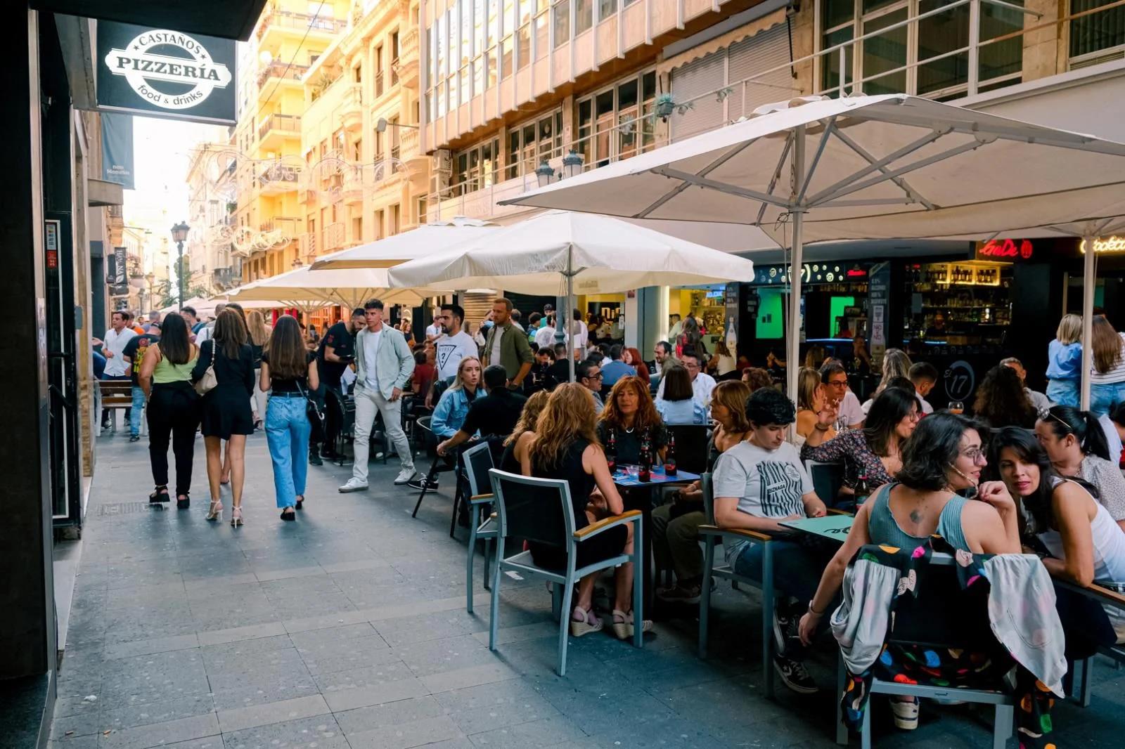 Una terraza en Castaños.