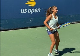Charo Esquiva, durante su estreno en el US Open.