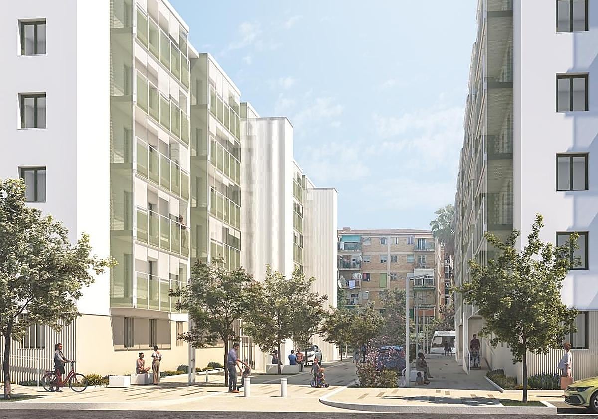 Así quedará el barrio de Virgen del Remedio tras su reurbanización.