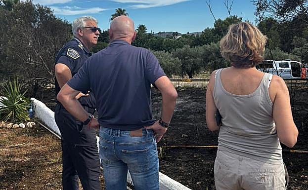 Parte del terreno quemado este jueves en Xàbia.