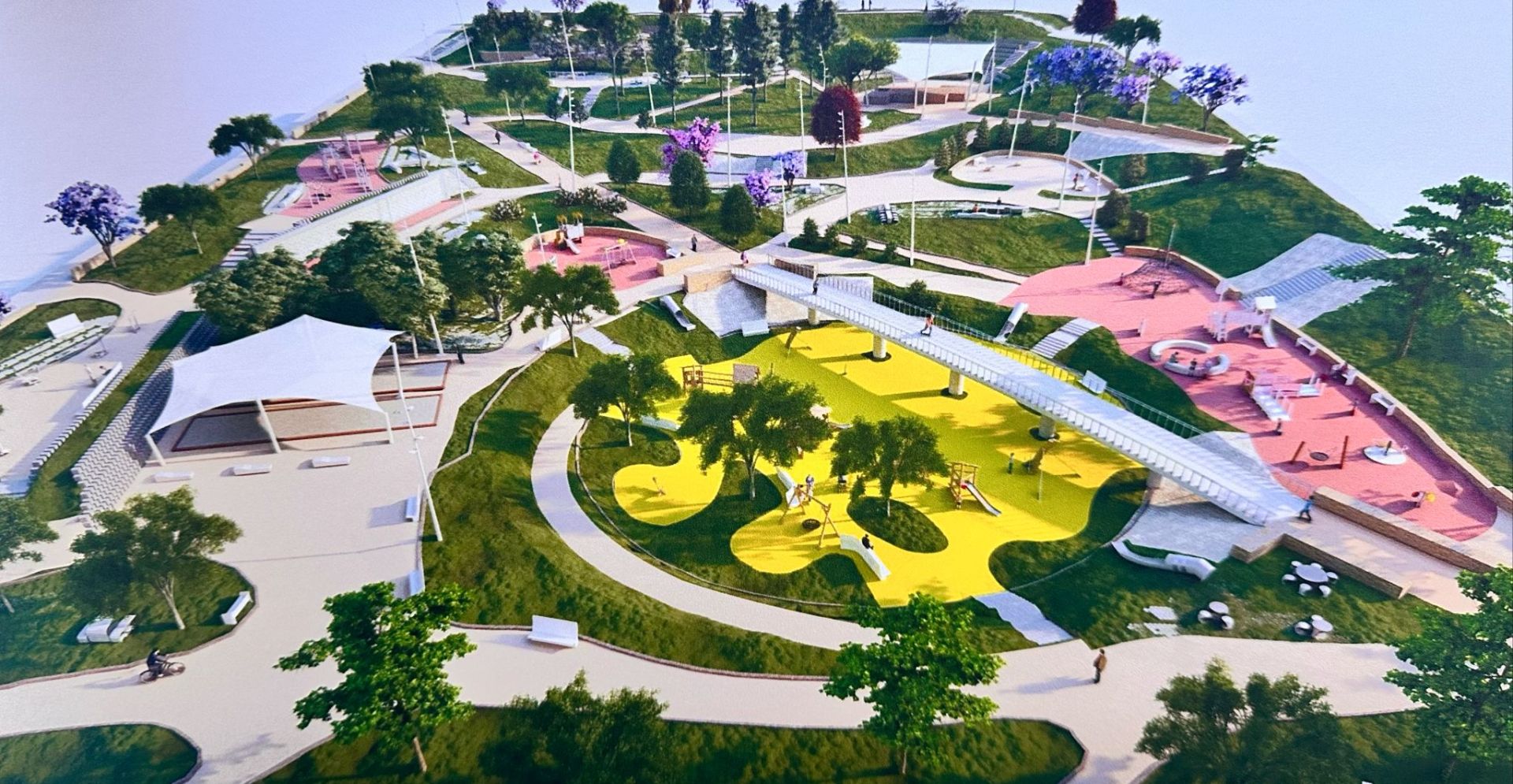 Recreación del futuro parque del Pau 2-La Torreta.