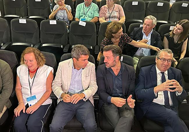 Mazón, Ruz y Toni Pérez en el Congreso del Agua.