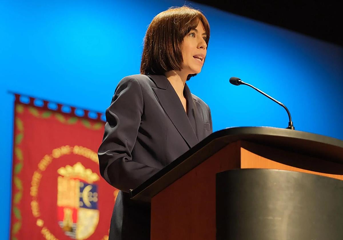 La ministra Diana Morant durante la pasada apertura de curso en la UA.