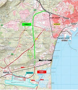 Mapa de la Variante de Torrellano.