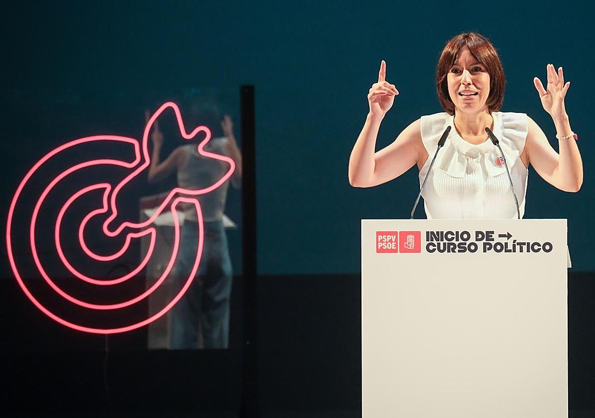 La secretaria general del PSPV-PSOE, Diana Morant,, este sábado en Torrevieja.