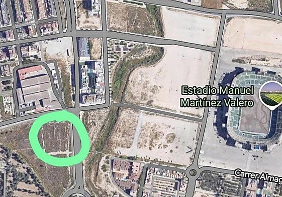 Ubicación del solar donde ocurrieron los hechos.