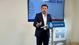Pablo Ruz durante una rueda de prensa en Elche.