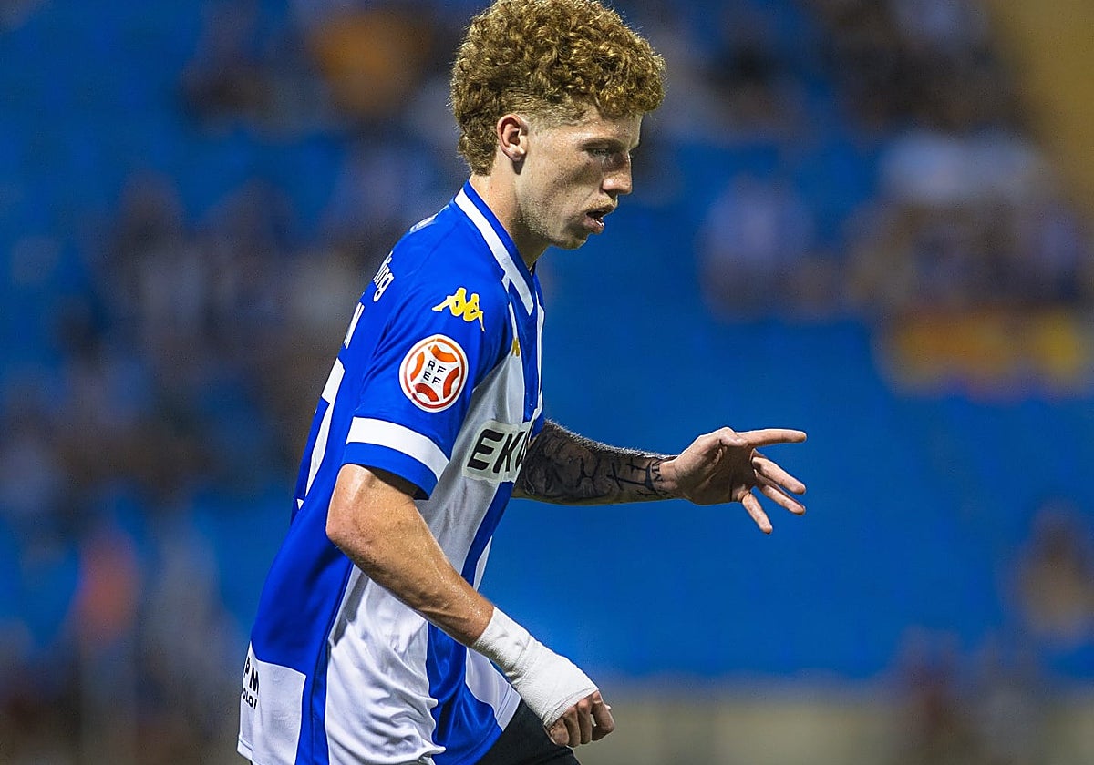 Jeremy de León, durante el Hércules-Algeciras.