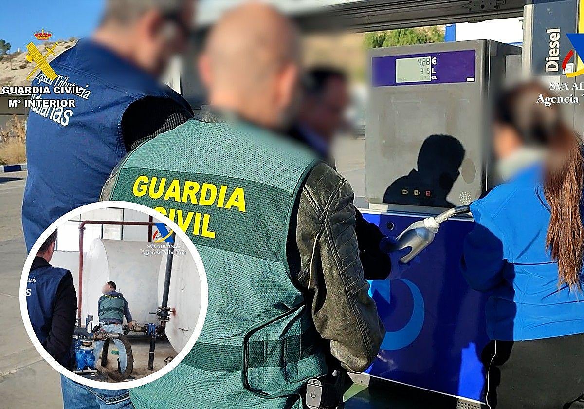 Imagen principal - Macrooperación contra una red que abastecía de diésel adulterado a gasolineras 'low cost' de Alicante