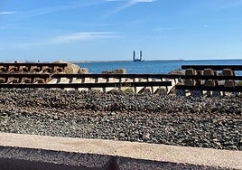 Vías levantadas en el litoral sur de Alicante.