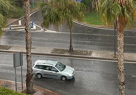 Lluvia en la ciudad de Alicante.