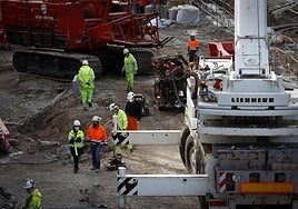 Operarios en una obra, en imagen de archivo.