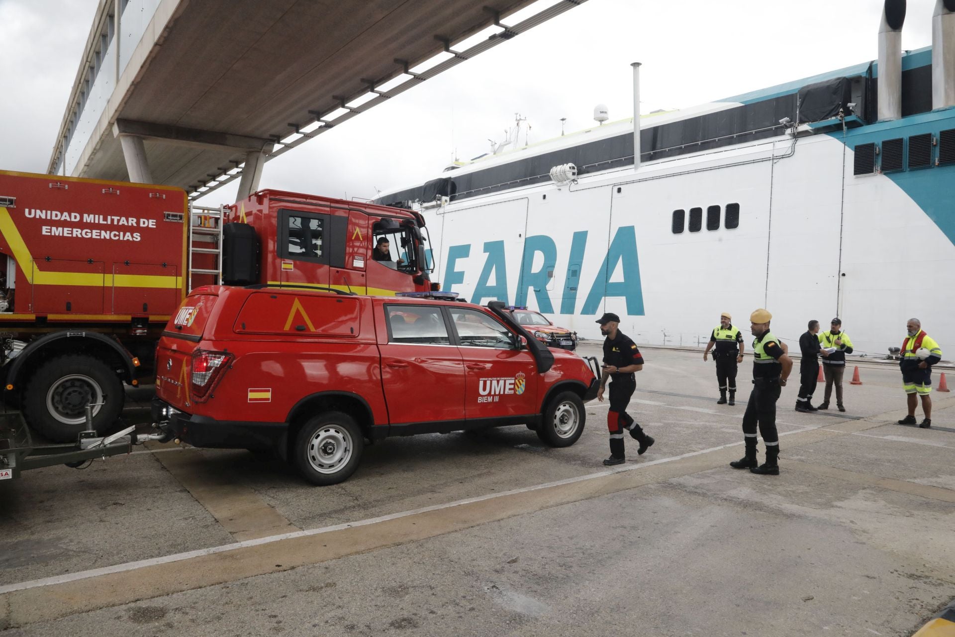 La UME embarca en el norte de Alicante rumbo a Ibiza para afrontar las graves inundaciones