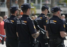 Agentes de la Policía Nacional de Alicante.