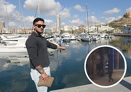 Alberto señala el punto del puerto en el que rescató a la mujer.