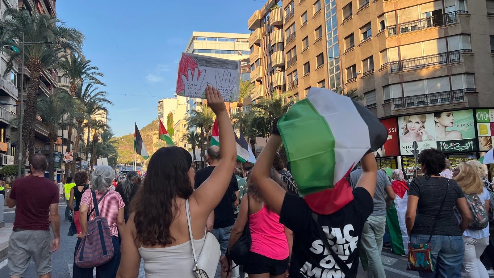 Cerca de 6.000 personas piden desde Alicante el cese del conflicto en Gaza