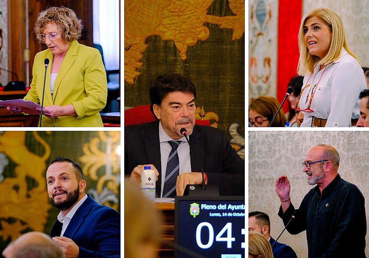 Political representatives in a municipal plenary session.