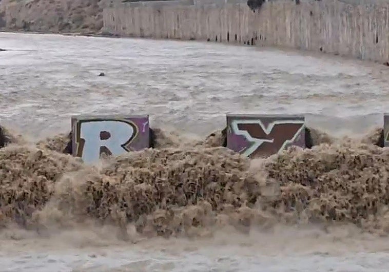Imagen del Barranco de las Ovejas, esta tarde.