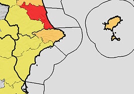 Alerta naranja y amarilla este lunes en Alicante.