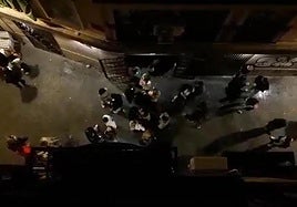 Una calle del Casco Antiguo de madrugada.