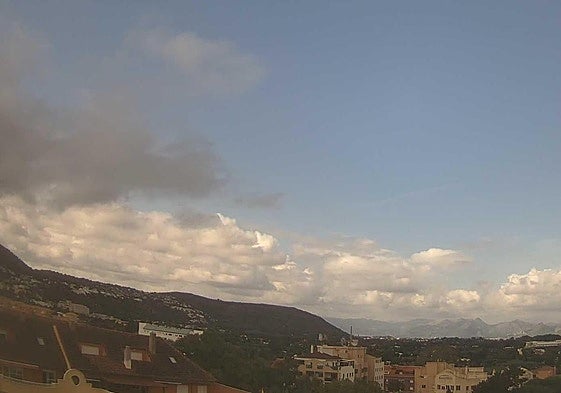 Nubes sobre Dénia este miércoles.