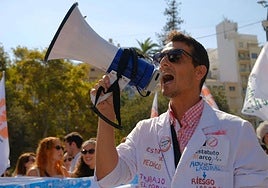 Reciente manifestación de médicos en Alicante.