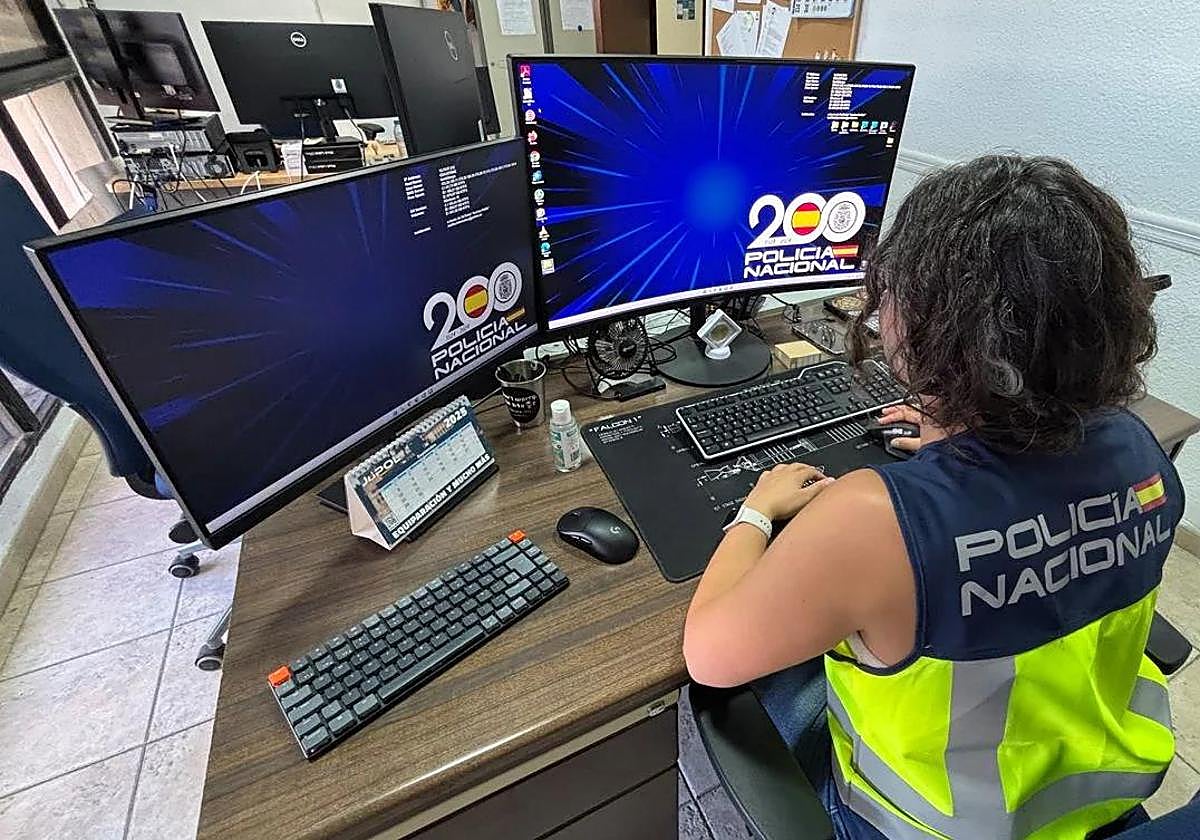 Imagen de una investigadora de la Policía Nacional.