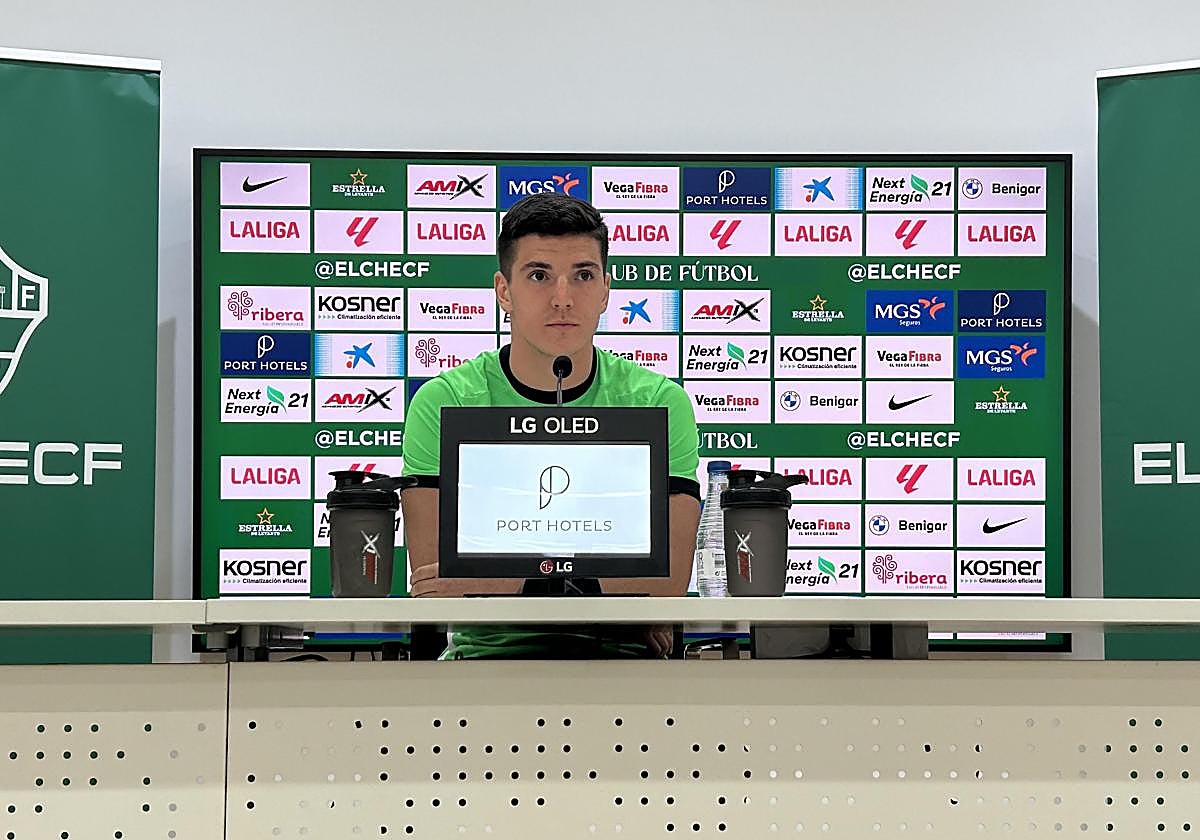 Martim Neto, durante la rueda de prensa previa al partido frente al Athletic Club