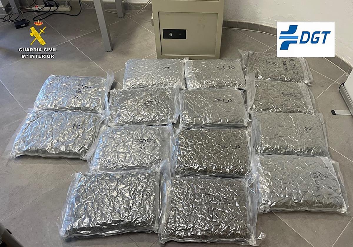 The drugs seized from the trafficker.