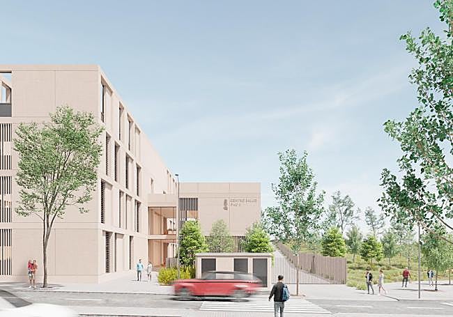Render del futuro centro de salud del Pau 2-La Torreta.