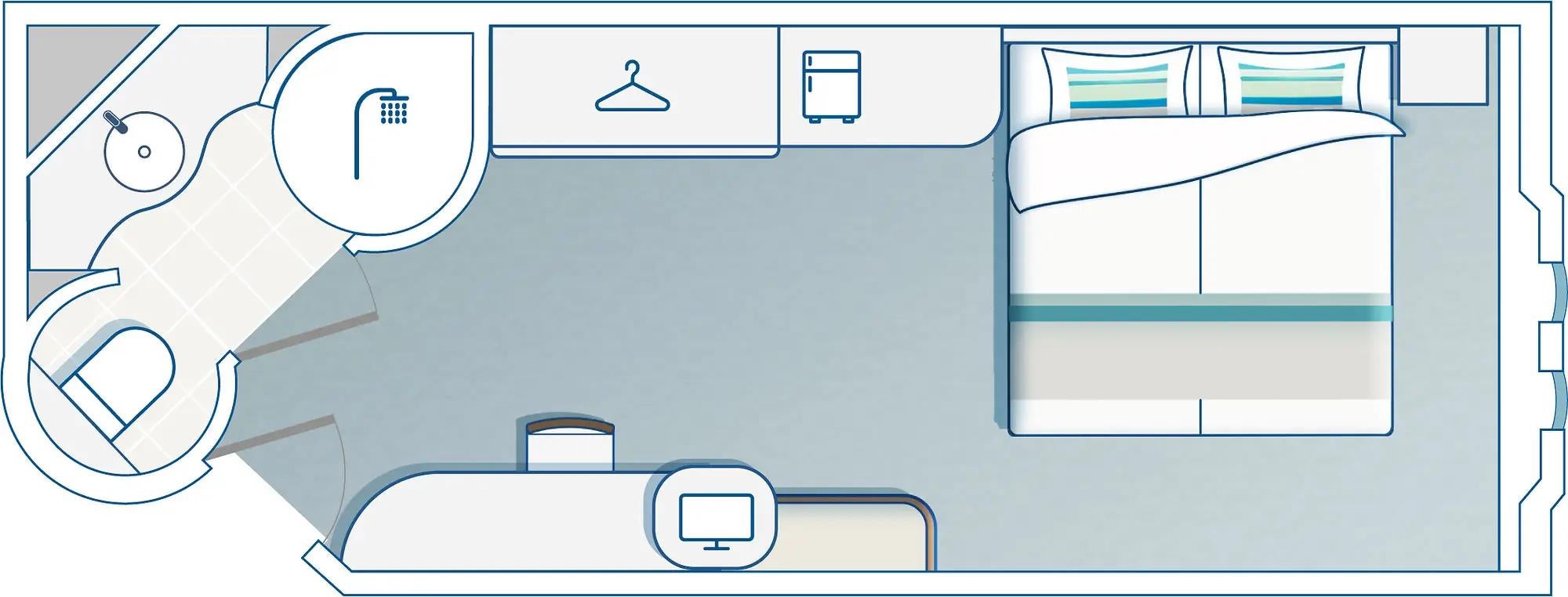 Plano del camarote superior del Club Med 2.