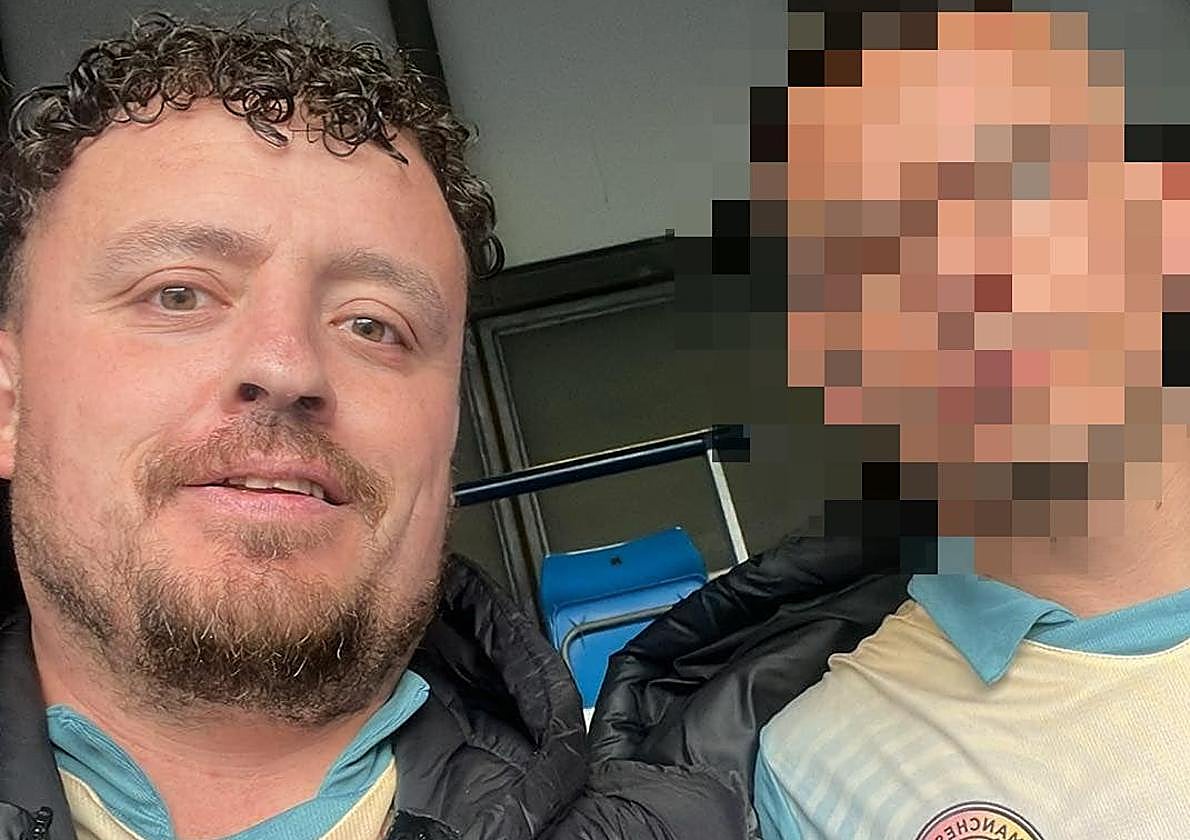 Image of the deceased fan in Benidorm, wearing the City shirt.