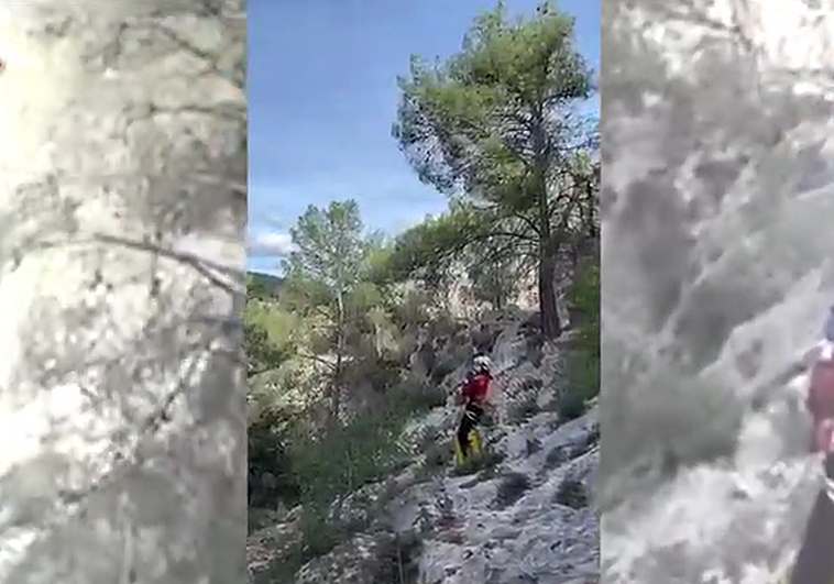 Rescue operation led by firefighters this Thursday in Alcoi.