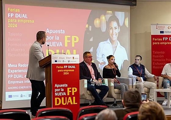 Un momento de la Feria de FP Dual para pymes celebrada el año pasado.