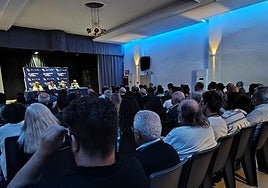 El alcalde Fulgencio Cerdán y la rectora de la Universidad de Alicante, Amparo Navarro, durante la apertura del Congreso Científico.