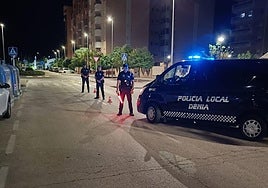 Control policial en Dénia.