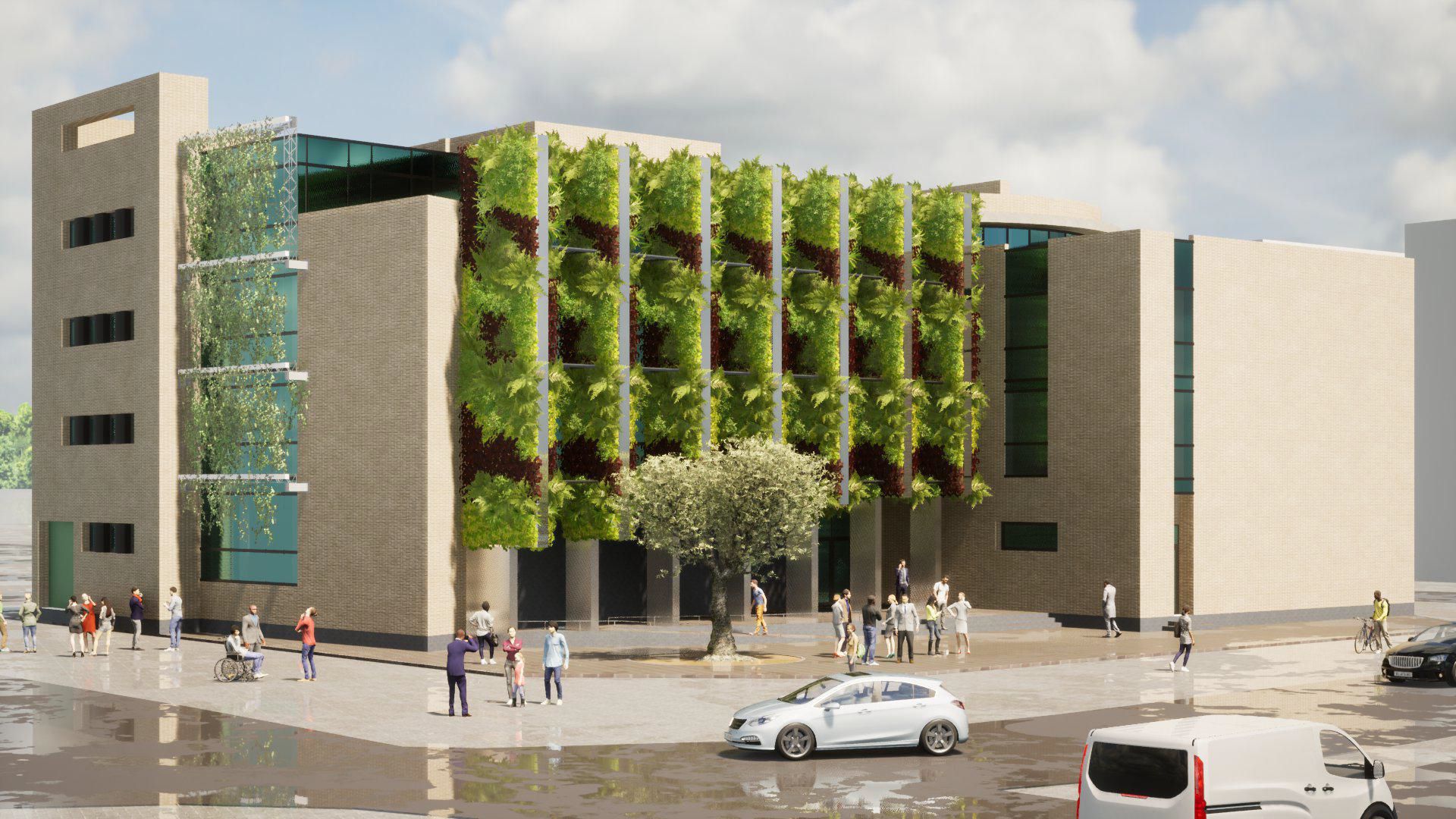 Recreación de la nueva cubierta vegetal.