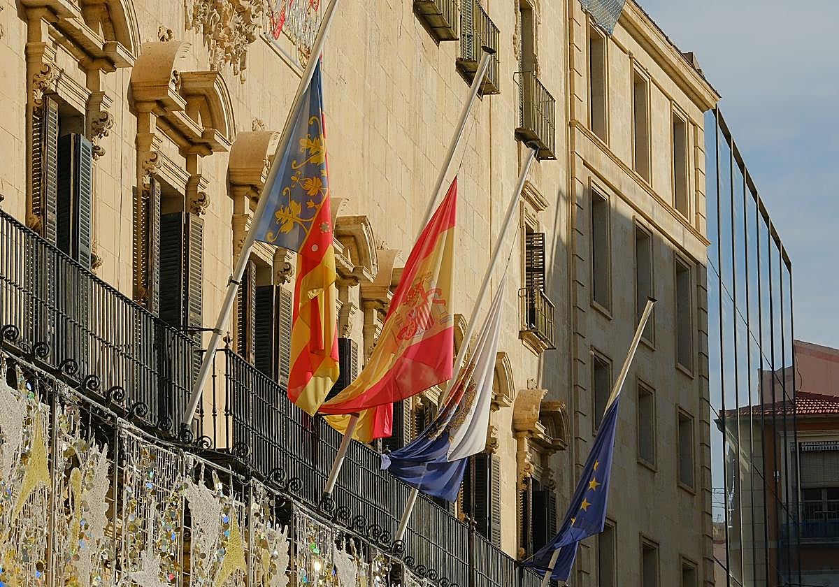 Flags at half-mast in Alicante.